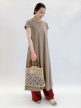 「MARCHER（マルシェ）のアイテム」を使った、Kateさん（レディース・163cm）の春コーディネート