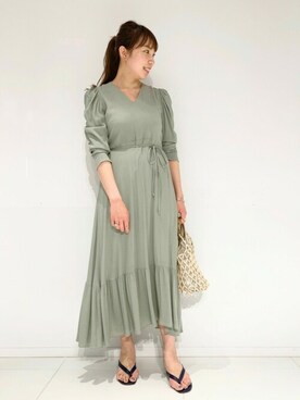 「MARCHER（マルシェ）のアイテム」を使った、Kateさん（レディース・163cm）の夏コーディネート