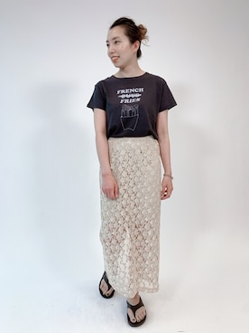 「U by SPICK&SPAN（ユーバイスピックアンドスパン）のアイテム」を使った、Kateさん（レディース・163cm）の夏コーディネート