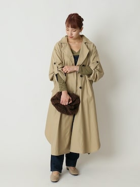 「U by SPICK&SPAN（ユーバイスピックアンドスパン）のアイテム（その他アウター）」を使った、Kateさん（レディース・163cm）の秋コーディネート