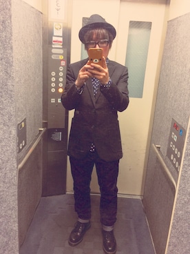 「GB（ジービー）のアイテム」を使った、たっちゃんさん（メンズ・170cm）の秋コーディネート