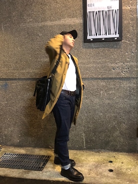 「grn（ジーアールエヌ）のアイテム（ジャケット/アウター）」を使った、Kyleさん（メンズ・160cm）の冬コーディネート