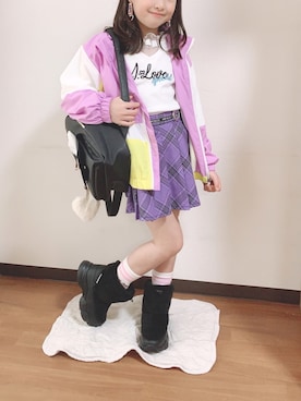「ナイロンパーカー」｜coco528さん（キッズ・120cm）の冬コーディネート