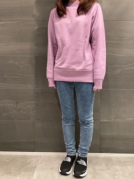 「アイテム（スウェット）」を使った、♡まーさん◡̈*⑅♡さん（レディース・155cm・30代）の春コーディネート