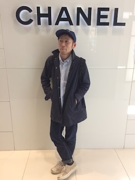 「Scye（サイ）のアイテム（デニムパンツ）」を使った、カワテツさん（メンズ・165cm）の春コーディネート