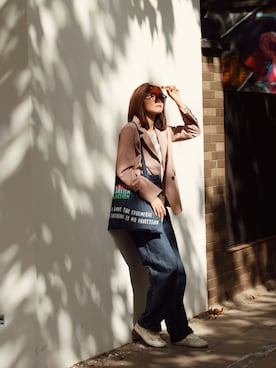 「通勤穿搭」｜「アイテム（スーツジャケット）」を使った、好难找的sunny🌞さん（レディース・172cm）の冬コーディネート