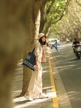 「日系极简」｜「アイテム（ブルゾン）」を使った、好难找的sunny🌞さん（レディース・172cm）の冬コーディネート