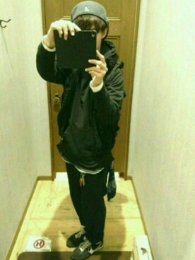 「GLOBAL WORK（グローバルワーク）のアイテム（その他アウター）」を使った、ろろさん（メンズ・176cm）の冬コーディネート