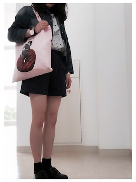 「SEVENDAYS=SUNDAY（セブンデイズサンデイ）のアイテム（ハンドバッグ）」を使った、みやさん（レディース・147cm）の春コーディネート