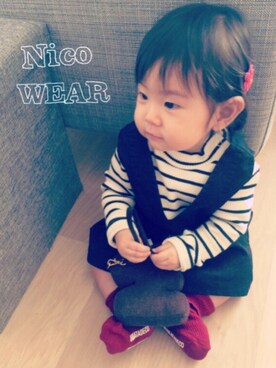 「DADWAY（ダッドウェイ）のアイテム」を使った、Nico◡̈♥︎さん（キッズ・60cm）の秋コーディネート