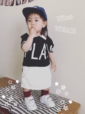 「アイテム（インテリア）」を使った、Nico◡̈♥︎さん（キッズ・70cm）の春コーディネート