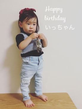 「おんなのこコーデ」｜「アイテム（ラッピングキット）」を使った、Nico◡̈♥︎さん（キッズ・70cm）の夏コーディネート