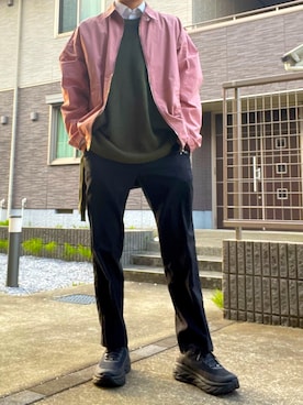 「BACK NUMBER（バックナンバー）のアイテム（ブルゾン）」を使った、ゆーたさん（メンズ・165cm）の春コーディネート