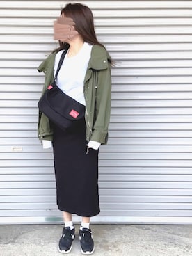 「GRL（グレイル）のアイテム（モッズコート）」を使った、kie♡さん（レディース・159cm）の秋コーディネート