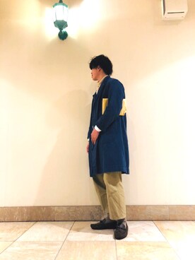 「古着好きな人と繋がりたい」｜「アイテム（モカシン/デッキシューズ）」を使った、shuuuuunさん（メンズ・174cm）の冬コーディネート
