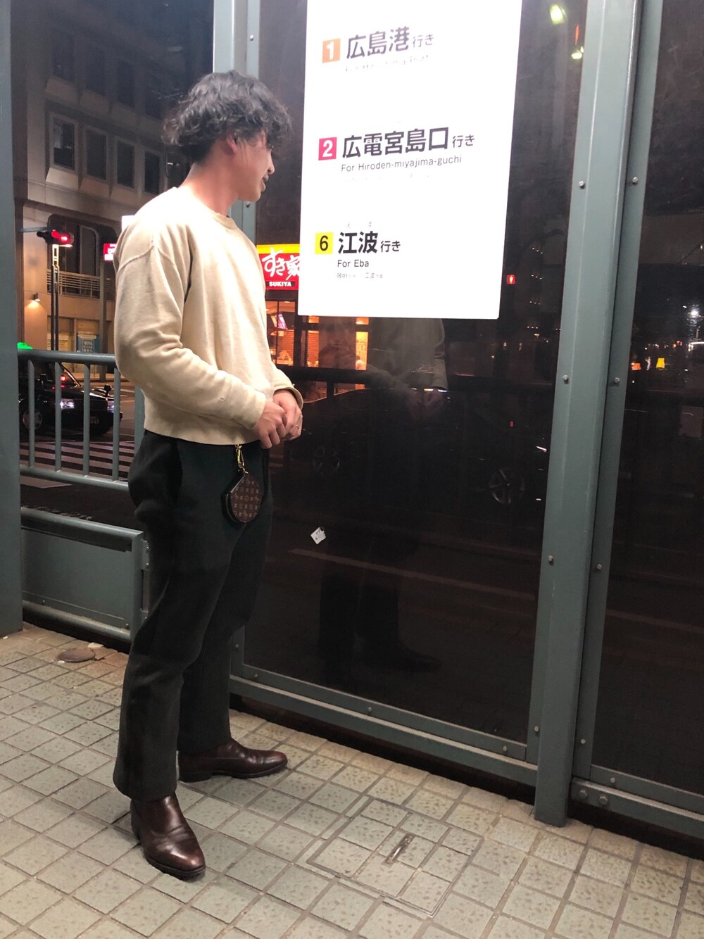 「50s、30s、vintage」｜「LOUIS VUITTONのアイテム（財布、ブラウン系）」を使った、shuuuuunさん（メンズ・174cm）の春コーディネートの1枚目の写真