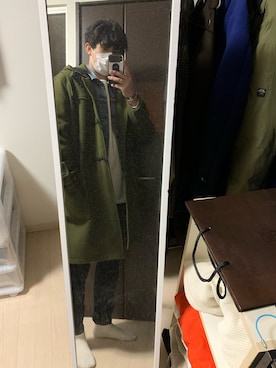 「アイテム（ダッフルコート）」を使った、すけさんさん（メンズ・178cm・20代）の秋コーディネート