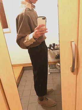 「H&M（エイチ・アンド・エム）のアイテム（ローファー）」を使った、Yugaさん（メンズ・172cm）の秋コーディネート