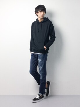 「PROJECT SR'ES（プロジェクトエスアールエス）のアイテム」を使った、セキユウスケさん（メンズ・180cm）の冬コーディネート