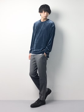 「STUDIOUS（ステュディオス）のアイテム（スウェット）」を使った、セキユウスケさん（メンズ・180cm）の冬コーディネート