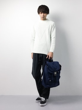 「A.P.C.（アーペーセー）のアイテム（バッグ）」を使った、セキユウスケさん（メンズ・180cm）の冬コーディネート