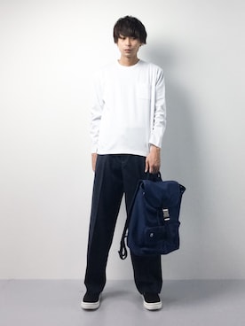 「A.P.C.（アーペーセー）のアイテム（バッグ）」を使った、セキユウスケさん（メンズ・180cm）の冬コーディネート
