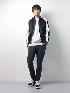 「EDITION（エディション）のアイテム（ブルゾン）」を使った、セキユウスケさん（メンズ・180cm）の冬コーディネート