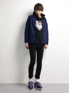 「Denime（ドゥニーム）のアイテム（ブルゾン）」を使った、セキユウスケさん（メンズ・180cm）の春コーディネート