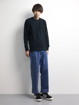 「SPINNS（スピンズ）のアイテム（スウェット）」を使った、セキユウスケさん（メンズ・180cm）の春コーディネート