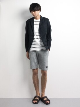 「Scye（サイ）のアイテム（Tシャツ/カットソー）」を使った、セキユウスケさん（メンズ・180cm）の春コーディネート