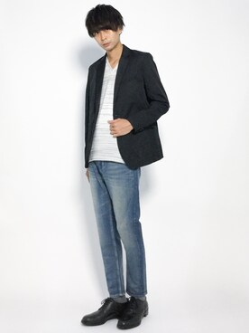 「SHIPS JET BLUE（シップスジェットブルー）のアイテム（Tシャツ/カットソー）」を使った、セキユウスケさん（メンズ・180cm）の夏コーディネート