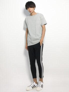 「CASPER JOHN AIVER（キャスパージョンアイバー）のアイテム（パンツ）」を使った、セキユウスケさん（メンズ・180cm）の夏コーディネート