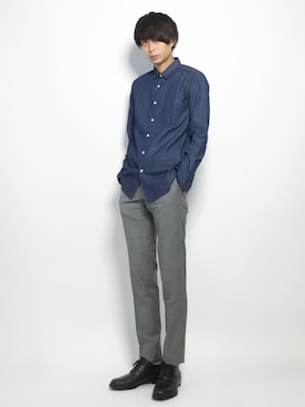 「BEAMS F（ビームスエフ）のアイテム（パンツ）」を使った、セキユウスケさん（メンズ・180cm）の夏コーディネート