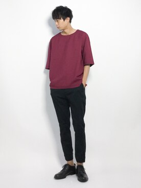 「INASTUDIOS（イーナストゥディオス）のアイテム（パンツ）」を使った、セキユウスケさん（メンズ・180cm）の夏コーディネート