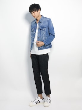 「AKM（エイケイエム）のアイテム（ジャケット/アウター）」を使った、セキユウスケさん（メンズ・180cm）の夏コーディネート