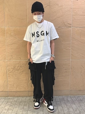 「MSGM（エムエスジーエム）のアイテム」を使った、otokuniさん（メンズ・165cm）の夏コーディネート