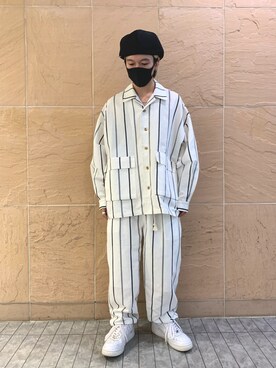 「WHITELAND（ホワイトランド）のWHITELAND/ホワイトランド/リネンシャツ（シャツ/ブラウス）」を使った、otokuniさん（メンズ・165cm）の夏コーディネート