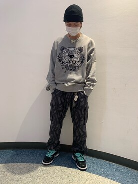 「KENZO」｜「アイテム（カーゴパンツ）」を使った、otokuniさん（メンズ・165cm）の夏コーディネート