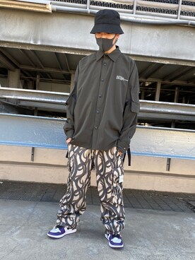 「DANKE SCHON（ダンケシェーン）のDankeSchon/ダンケシェーン/撥水ストレッチナイロンカーゴシャツ（シャツ/ブラウス）」を使った、otokuniさん（メンズ・165cm）の冬コーディネート