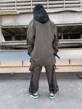 「DANKE SCHON（ダンケシェーン）のDankeSchon/ダンケシェーン/撥水ストレッチナイロンカーゴシャツ（シャツ/ブラウス）」を使った、otokuniさん（メンズ・165cm）の冬コーディネート