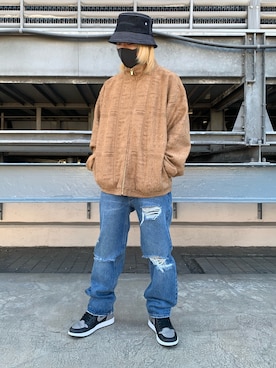 「BlackEyePatch（ブラックアイパッチ）のアイテム（ジャケット/アウター）」を使った、otokuniさん（メンズ・165cm）の冬コーディネート