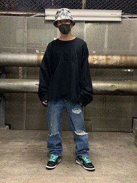 「DANKE SCHON（ダンケシェーン）のアイテム（帽子）」を使った、otokuniさん（メンズ・165cm）の春コーディネート