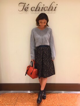 「テチチ(Te chichi)」｜「アイテム（ブーティ）」を使った、SUZUKI YUNAさん（レディース・161cm）の秋コーディネート