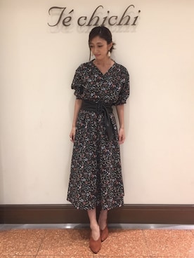 「サッシュベルト」｜「アイテム（その他）」を使った、SUZUKI YUNAさん（レディース・161cm）の秋コーディネート