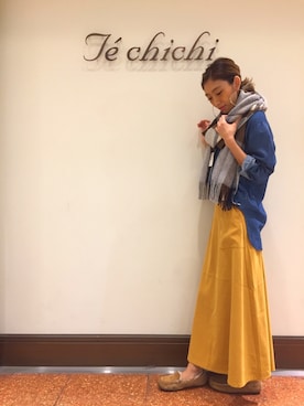 「ロンクスカート」｜「アイテム（その他）」を使った、SUZUKI YUNAさん（レディース・161cm）の秋コーディネート
