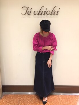 SUZUKI YUNAさん（レディース・161cm）の春コーディネート