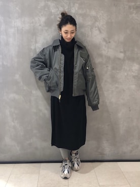 「ハロウィン」｜「アイテム（その他アウター）」を使った、SUZUKI YUNAさん（レディース・161cm）の秋コーディネート