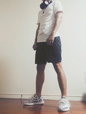 「Champion（チャンピオン）のアイテム（カーゴパンツ）」を使った、Justin工長さん（メンズ・173cm）の夏コーディネート