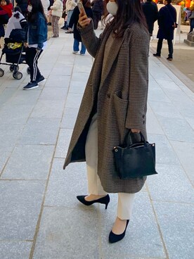 「チドリ柄」｜「アイテム（パンプス）」を使った、aさん（レディース・164cm）の冬コーディネート