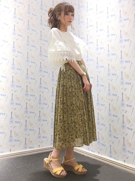 「新作」｜「アイテム（アナログ腕時計）」を使った、Harukaさん（レディース・158cm）の夏コーディネート